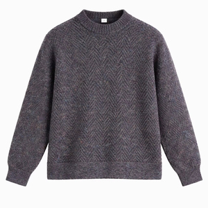 Pull col rond fantaisie en tricot brossé à manches bouffantes pour femmes et jeunes filles, vente en gros - Product Image 5