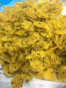 Buah markisa kering lunak warna kuning cerah hingga oranye, tersedia OEM & ODM, dijual dalam bentuk irisan, harga normal, laris selama 12 bulan.