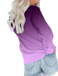 Mujeres Casual Crewneck Sudadera Manga Larga Tops Lindo Pullover Loose Fit - Product Image 3