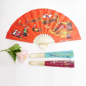 Abanico de mano plegable de seda y bambú, abanicos tradicionales vietnamitas, precio competitivo - Product Image 3
