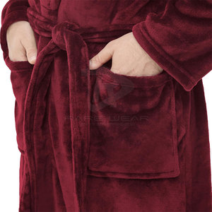 Peignoir moderne et confortable pour homme en tissu éponge 100% coton, respirant, sensation de luxe, manches longues, poches, essentiel pour la maison au quotidien - Product Image 6