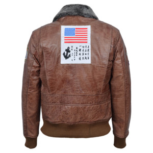 แจ็คเก็ตนักบินหนังวัวแท้ 100% สไตล์วินเทจสำหรับผู้ชาย แบบ Blouson ยี่ห้อ Toop Gunn รุ่น Bomber สตรีทแวร์ - Product Image 4
