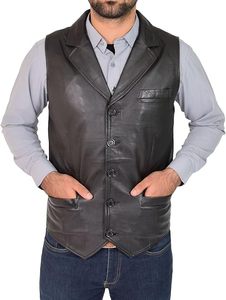 Gilet en cuir pour homme sur mesure, en cuir de vachette de qualité supérieure, élégant, prix de gros, confortable - Product Image 5