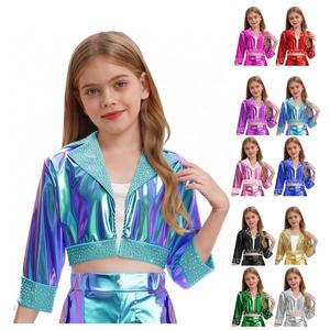 Chaqueta Metálica para Niñas de 6 a 16 Años, Ropa de Baile de Jazz, Prenda Exterior para Danza Contemporánea, Litúrgica, de Salón y Latina - Product Image 1