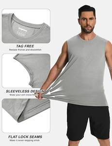 Men's Custom Logo Cotton Sports Printing <b>Running</b> Tops Muscle Bodybuilding Stringer Fitness Gym Men's Tank Top - Product Image 4