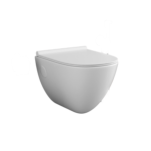 Inodoro de Pared con Descarga Tornado, de Una Pieza, Asiento con Cierre Suave, Cerámica Blanca, Sanitario Moderno para Baño de Hotel - Product Image 3