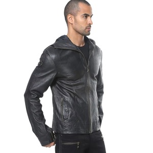 Veste Moto Homme en Cuir Véritable à Capuche avec Fermeture Éclair, en Peau de Mouton, Cuir de Vachette, Cuir de Buffle – Meilleur Prix Fournisseur (Vente en Gros) - Product Image 5