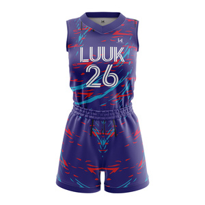 Conjunto de Uniforme de Baloncesto Sublimado Personalizado, Cuello en V, Sin Mangas, Absorbente de Humedad, 100% Poliéster, Unisex para Adultos, Uniformes para Todas las Temporadas - Product Image 2