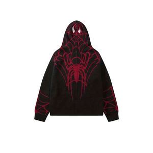 Sweat à capuche Spider pour homme fabriqué au Pakistan 2026 |   Vêtements d'hiver 100% coton doublés anti-plis |   OEM personnalisé - Product Image 1