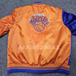 Veste de basket-ball formelle imperméable et coupe-vent de haute qualité avec fermeture éclair, motif New York Knicks, face et dos enduits, prix de gros - Product Image 2