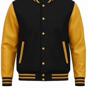 Blouson universitaire personnalisé de haute qualité pour hommes, vente en gros, fabrication sur mesure, unisexe, motif dessin animé, en tissu tricoté, écologique, coupe-vent - Product Image 3