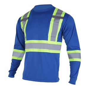 100% Polyester Shirts High Visibility Mining <b>Construction</b> Reflective Safety Hi Vis <b>Work</b> Shirt Long Sleeves - Product Image 5