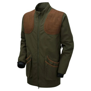 Veste en toile vert olive de haute qualité pour homme, manches longues, coupe-vent, vêtements d'extérieur, automne, couleur unie, design patchwork - Product Image 1