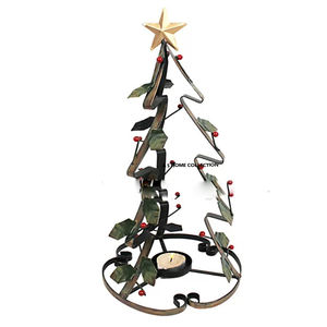 Porte-bougie chauffe-plat de Noël de qualité exceptionnelle et authentique, avec étoile en haut, idée cadeau vierge pour sublimation - Product Image 1