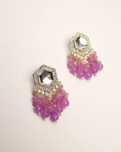 Boucles d'oreilles pendantes en gros, nouveau design, imitation perle, gouttes géométriques perlées, alliage de zinc, haute qualité, mode ethnique - Product Image 4