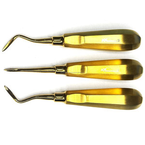 Élévateurs dentaires PDL pour luxation et desserrage des dents, instruments d'extraction manuels ergonomiques en acier inoxydable, lot de 3 pour chirurgie buccale - Product Image 2