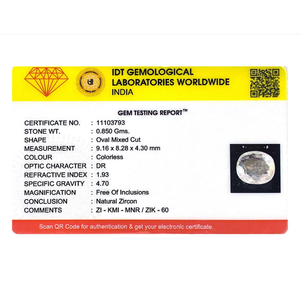 Natural White Zircon 4.25 Carat Loose Gemstone for Fine Jewelry - Product Image 4