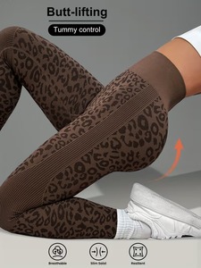 Premium Sexy Cheetah Activewear <b>Tights</b> | Breathable High-Stretch Workout Leggings | Slim-Fit Athletic Sportswear Pants - Product Image 5