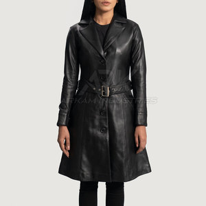Abrigo de Cuero para Mujer Moderna con Construcción Duradera y Textura Suave para un Estilo Inspirado en las Tendencias de Moda - Product Image 4