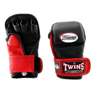 Premium Quality Custom Twin <b>Red</b> Black MMA Gloves Leather Plastic Lightweight for Outdoor Training Muay Thai Sparring Workout - Product Image 1
