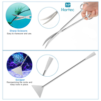 Ensemble d'outils multi-usages pour aquascaping d'aquarium, ciseaux à plantes aquatiques en acier inoxydable, pinces, grattoir, kits pour aquarium