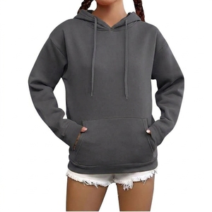 เสื้อแจ็คเก็ตมีฮู้ดแบบซิปถักสำหรับทุกเพศ สีพื้น ทรงหลวม สไตล์ลำลอง ปักลาย เสื้อสเวตเชิ้ต สำหรับฤดูใบไม้ผลิ ฤดูใบไม้ร่วง ฤดูหนาว - Product Image 5