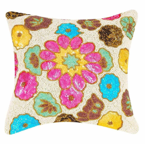 Fundas de Cojín con Cuentas de Vidrio y Diseño Floral Moderno, Coloridas, para Sofá, Cama o Sillón, Gran Venta - Product Image 5