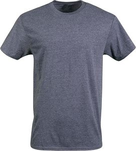 เสื้อยืดคอกลมแขนสั้นสำหรับผู้ชายผ้าฝ้าย100% ลำลองแบบถักระบายอากาศสีพื้น - Product Image 6