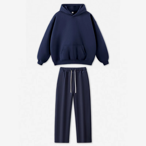 Heavyweight French <b>Terry</b> Cotton Blend Hoodies <b>Bulk</b> Unisex Custom Logo Plain Oversized High Quality Fleece Sweatshirts Tracksuit - Product Image 3