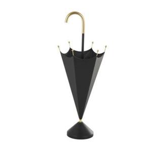 Porte-parapluie d'angle peu encombrant en fer avec plateau d'égouttage amovible pour petit appartement ou couloir - Product Image 3