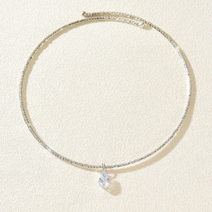 Colliers et bijoux simples très tendance d'Europe et d'Amérique pour banquets et soirées quotidiennes, avec pierres pour femmes, bijoux de fête - Product Image 5