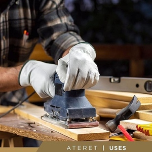 Durable Heavy-Duty Cowhide Grain Leather Driver Work <b>Gloves</b> Truck Driving Safety <b>Gloves</b> Soft Comfortable Abrasion Resistance - Product Image 2