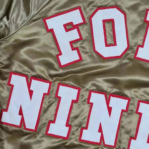 Chaqueta Varsity de Satén Bordada y Transpirable para Hombre, Talla Grande, Diseño Personalizado con Nombre y Número del Equipo, para Invierno - Product Image 6