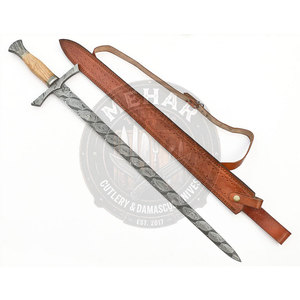 Espadas de Acero de Damasco Hechas a Medida con Estilo Único, Color Sólido, Fabricación en Pakistán - Product Image 2