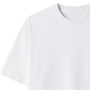 Men Oversized <b>White</b> T <b>Shirt</b> <b>Short</b> <b>Sleeve</b> Crew Neck Cotton Casual Streetwear Top Small Chest Logo Print Summer Tee - Product Image 3