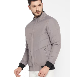 Veste matelassée d'hiver respirante de haute qualité avec logo personnalisé pour hommes, col montant, poches avant, veste rembourrée - Product Image 5