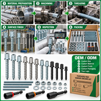 Kit d'ancrage à tige filetée OEM pour bois avec écrou de tige fileté, rondelle et douille d'installation