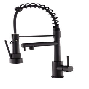 Rubinetto da Cucina Monocomando a 2 Funzioni in Acciaio Inox con Collo Flessibile e Doccetta Estraibile, Facile Installazione a Foro Singolo - Product Image 1