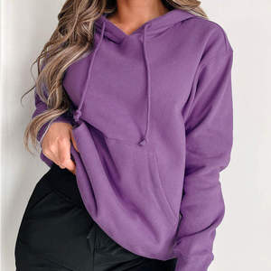 Custom Logo Hoodies Unisex Women Hoodies Oversized Thick Pull Over Hoodie Sweatshirt For Woman - Product Image 5