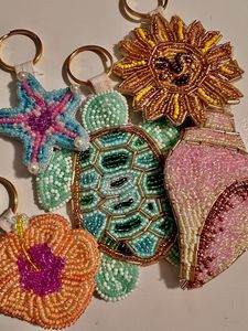 Good Quality Fine Bead Keyrings for Bag Car Accessories Colorful Seed Beads Hanging Promotional Beaded Keychain - Product Image 5