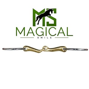 Mors de dressage anatomique à anneau lâche sur mesure de haute qualité 18 mm en argent allemand et acier inoxydable - Product Image 1