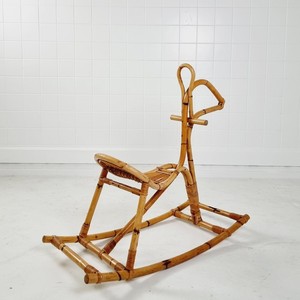 Caballito de Juguete de Ratán Natural para Niños, para Interiores y Exteriores, Caballito Mecedor para Bebés, Animales para Montar - Product Image 3