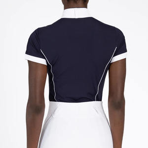 Camisas Ecuestres de Nuevo Diseño para Mujer, Camisa de Competición, Venta al por Mayor de Fábrica, Camisa Ecuestre de Manga Corta para Mujer, Camisa de Competición para Montar a Caballo - Product Image 3