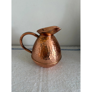 Carafe à eau en cuivre pur de qualité supérieure, anti-fuite, texture martelée, pour la table, provenant de fabricants indiens. - Product Image 4