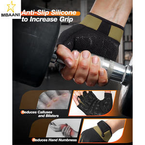Guantes Unisex Transpirables para Levantamiento de Pesas con Acolchado, Agarre, Protección Completa de la Palma, Regalo para Ejercicio en el Gimnasio, Levantamiento de Pesas - Product Image 3