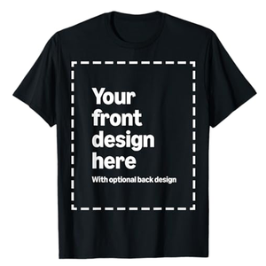 T-shirts unisexes surdimensionnés en coton 100% tricoté, respirants, avec impression numérique et broderie - Product Image 1