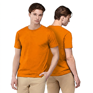 T-shirt pour homme en tissu Oxford 100% coton noir, col rond, manches courtes, coupe régulière, sportif, respirant, jersey tricoté - Product Image 4