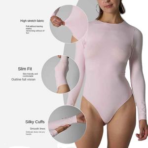 Nuevo Traje Deportivo de Nylon de Calidad Estándar para Verano, Sin Costuras, de Manga Larga y Cuello Redondo para Mujer - Product Image 5