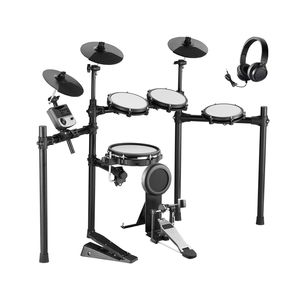 Batteria Elettronica Pieghevole 32 Kit di Percussioni 480 Suoni USB MIDI 10 Tamburi Silenziosi in Mesh Kit Batteria Elettronica Portatile - Product Image 1