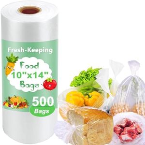 Clear Perforated LDPE Plastic Food Grade Food <b>Bags</b> on Roll Supermarket Easy-to-tear Moisture-proof Flexible Handle - Product Image 4